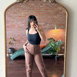 Frank and Oak Amelia Vintage Fit Brown Pants